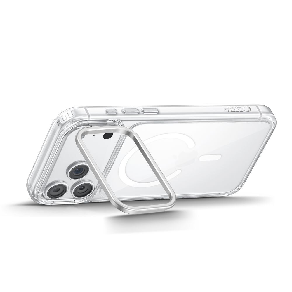 Tech-Protect MagStand MagSafe CC -kotelo iPhone 18 Pro / 17 Pro - Läpinäkyvä