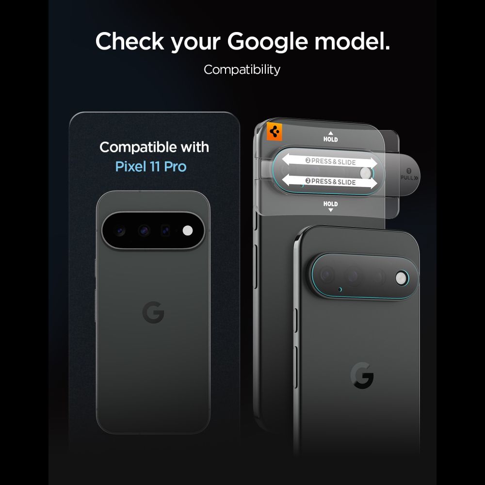 Spigen Optik Pro HD karkaistu lasi, 2 kpl näytönsuojat Google Pixel 11 Pro -puhelimelle