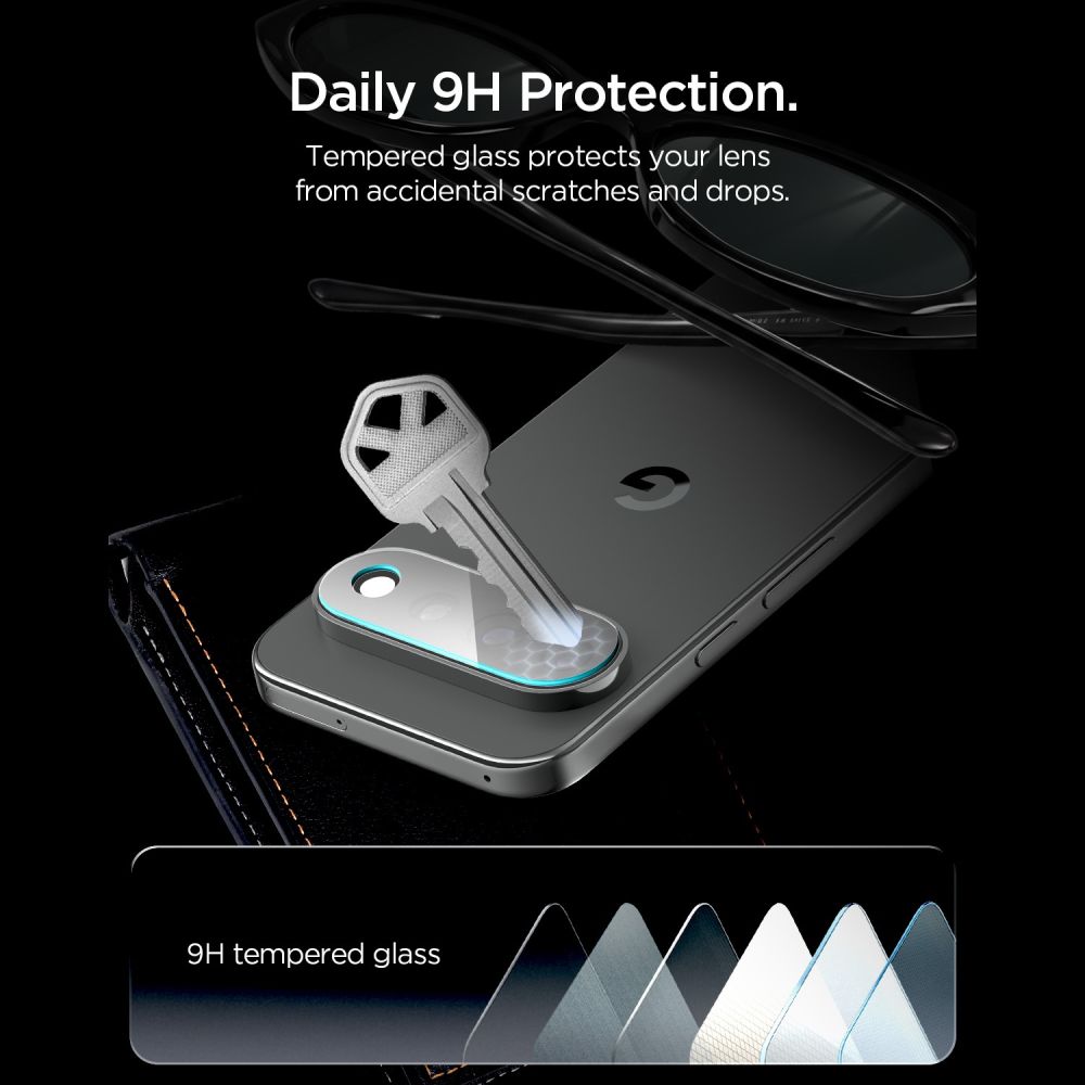 Spigen Optik Pro HD karkaistu lasi, 2 kpl näytönsuojat Google Pixel 11 Pro -puhelimelle