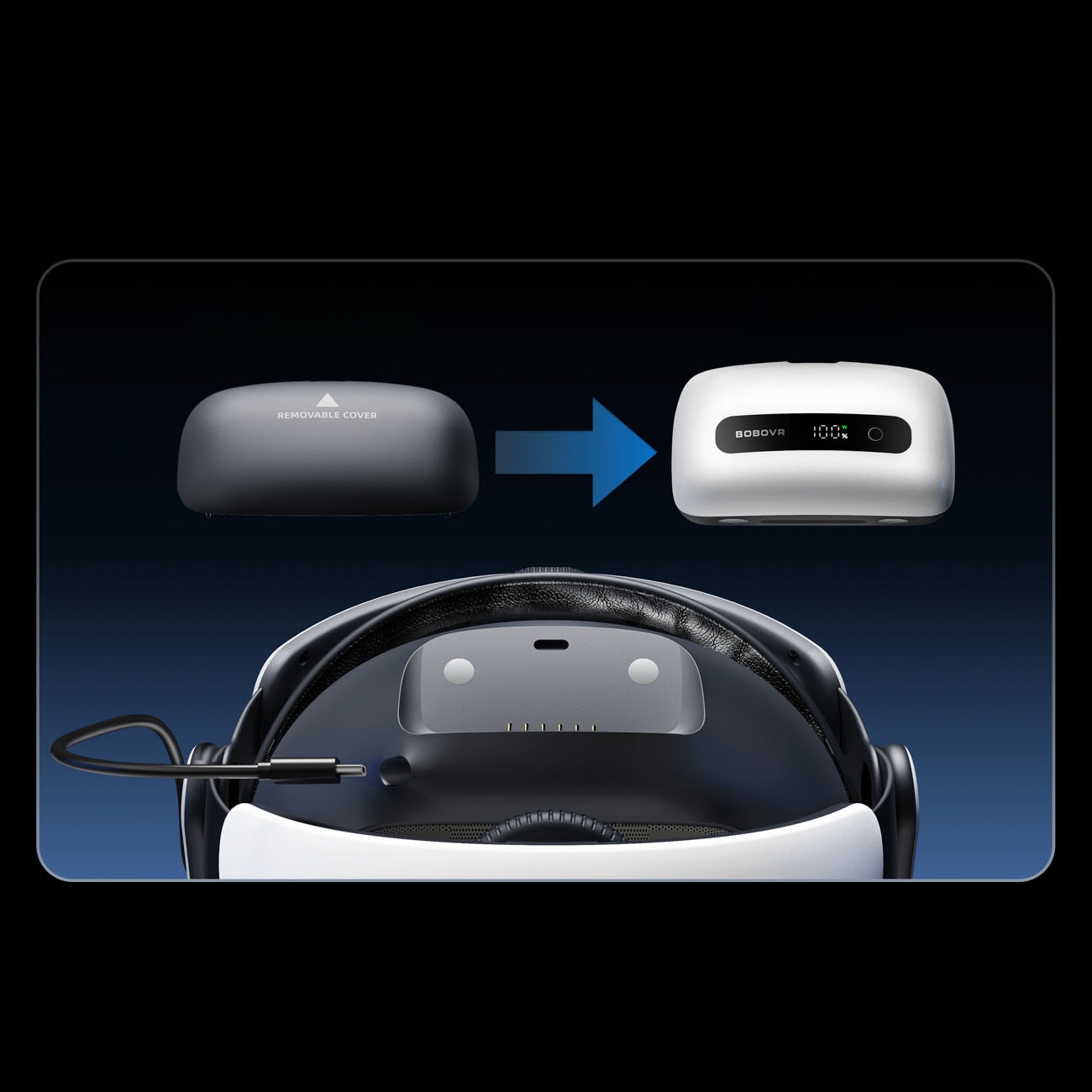 BoboVR M3 Pro+ -akkuhihna – Quest 3- ja 3S-malleille