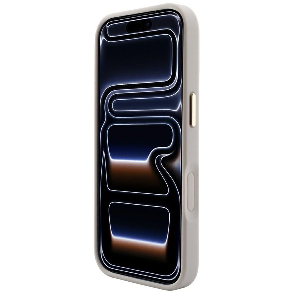 Guess Saffiano Peony & Ring MagSafe -suojakotelo iPhone 17/18 Pro Max - vaaleanpunainen