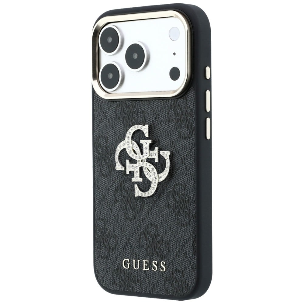 Guess 4G & Big Strass -logokotelo iPhone 17 Pro Max / 18 Pro Max - Musta