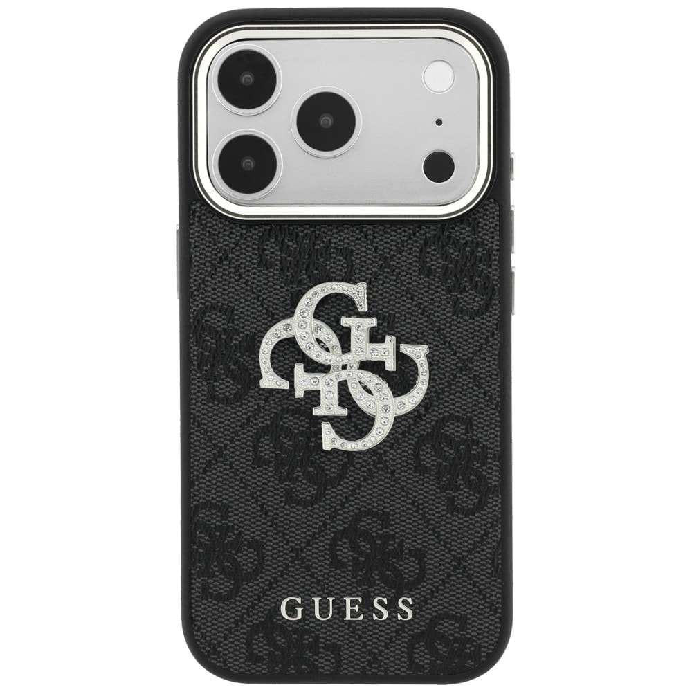 Guess 4G & Big Strass -logokotelo iPhone 17 Pro Max / 18 Pro Max - Musta