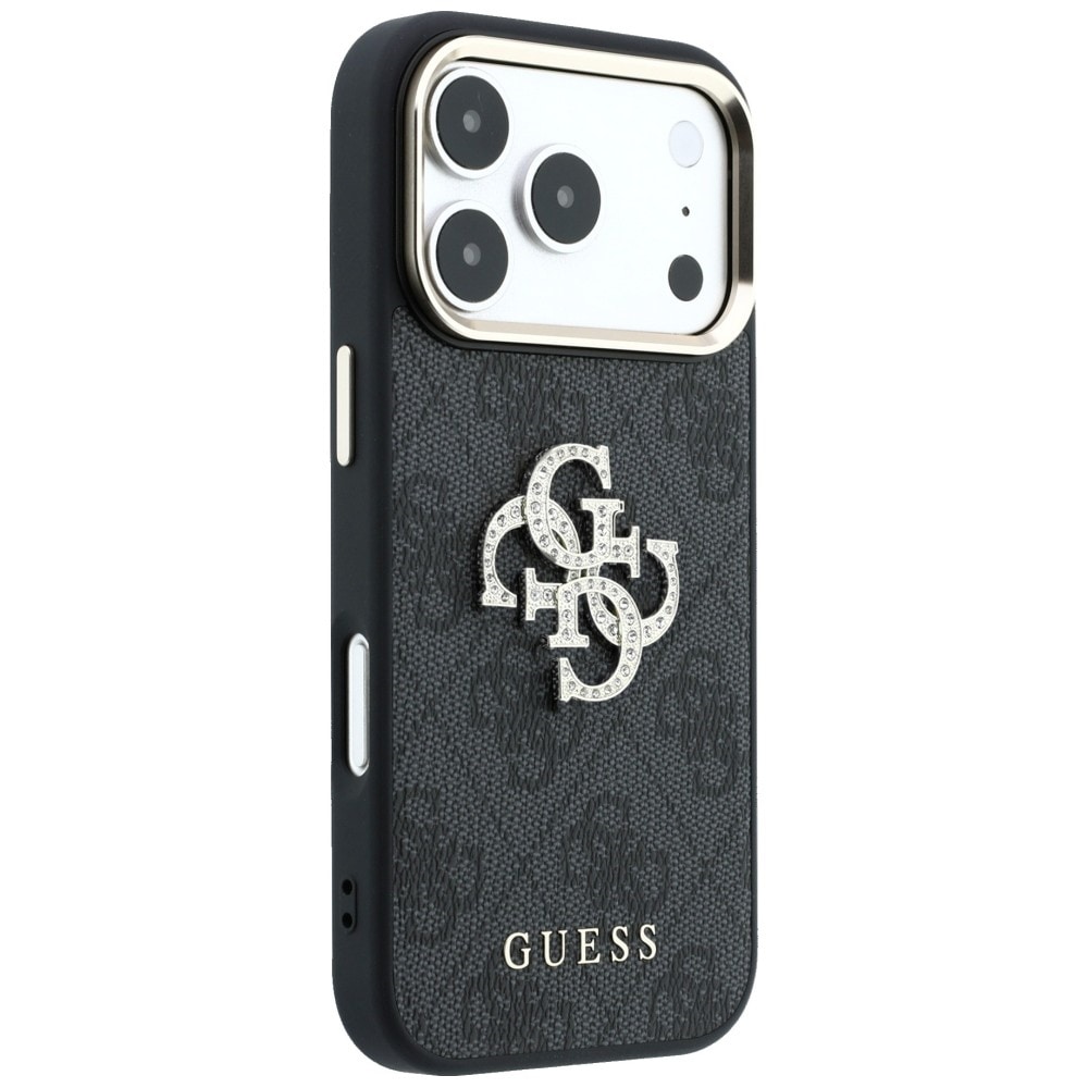 Guess 4G & Big Strass -logokotelo iPhone 17 Pro Max / 18 Pro Max - Musta
