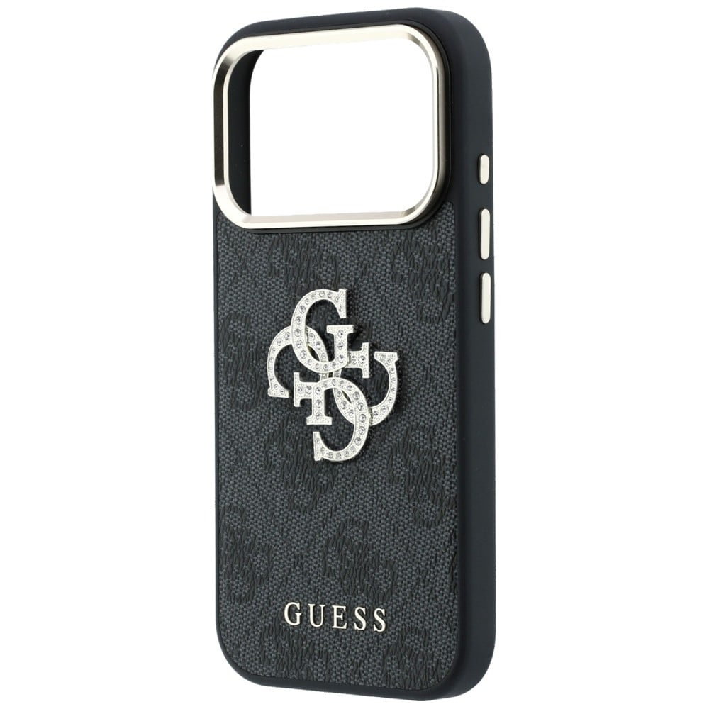 Guess 4G & Big Strass -logokotelo iPhone 17 Pro Max / 18 Pro Max - Musta