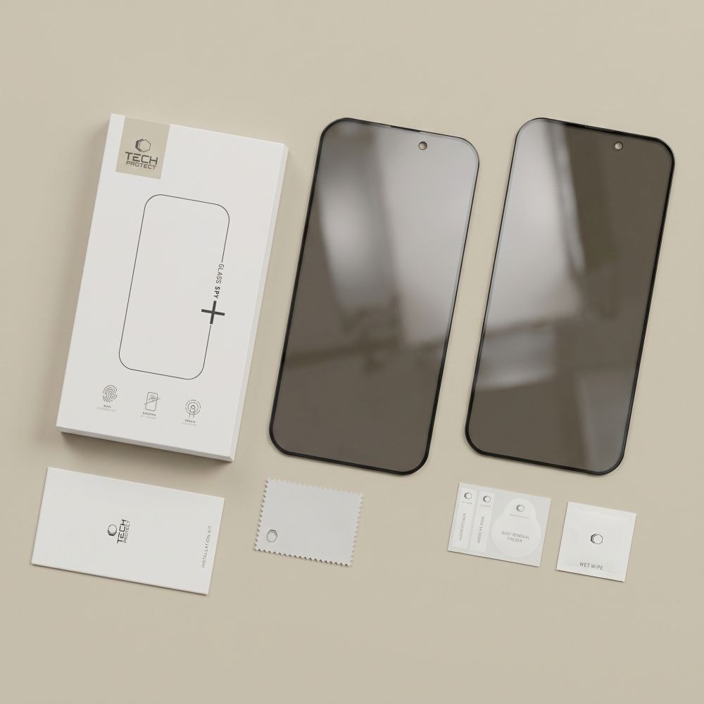 Tech-Protect Glass SPY+ 2 kpl yksityisyyttä suojaava karkaistu lasi iPhone 18 Pro Maxille