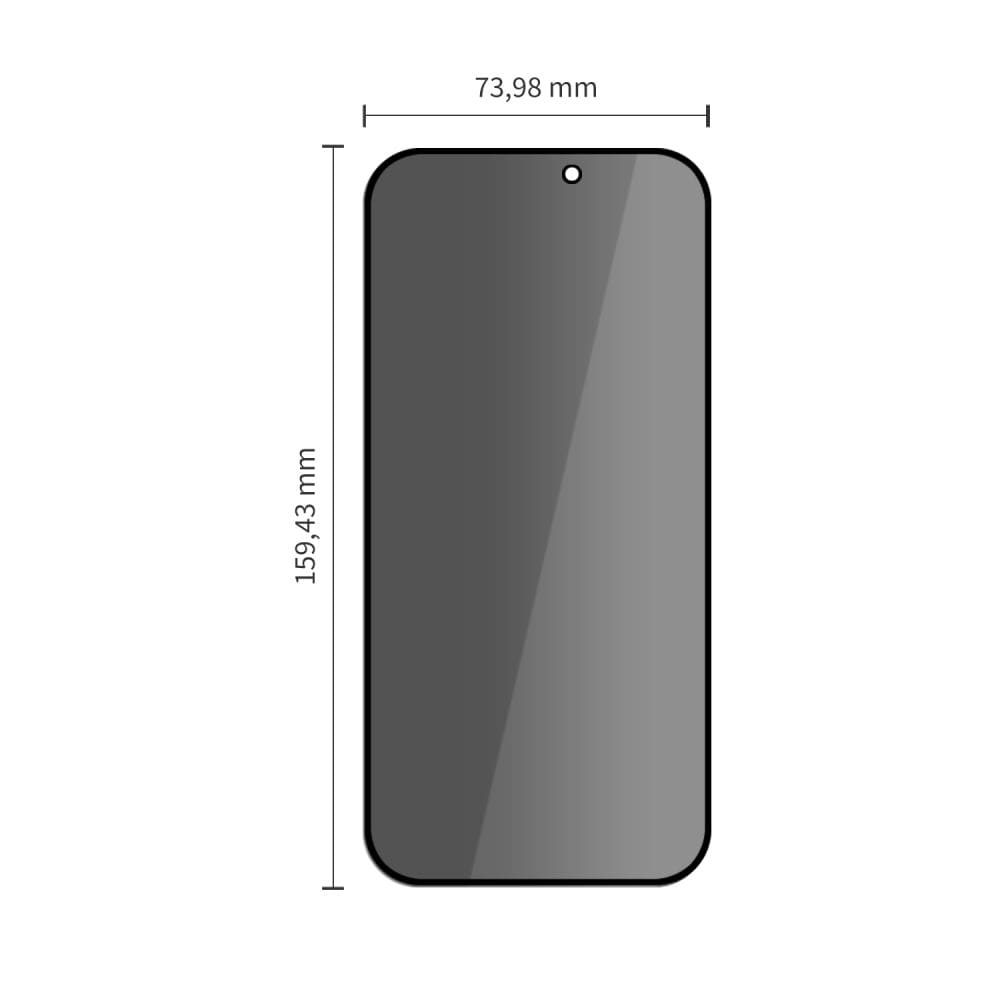 Tech-Protect Glass SPY+ 2 kpl yksityisyyttä suojaava karkaistu lasi iPhone 18 Pro Maxille