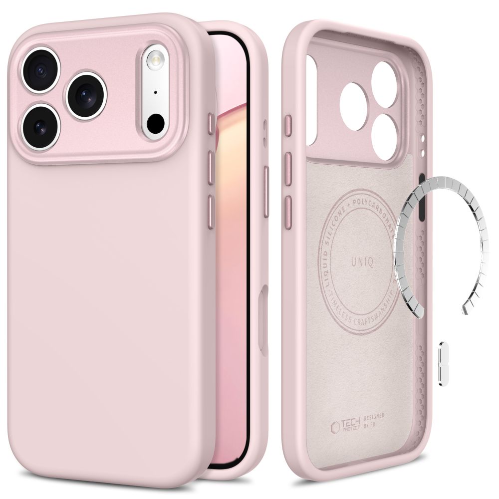 Tech-Protect Uniq MagSafe CC -suojakotelo iPhone 18 Pro Maxille / 17 Pro Maxille – vaaleanpunainen
