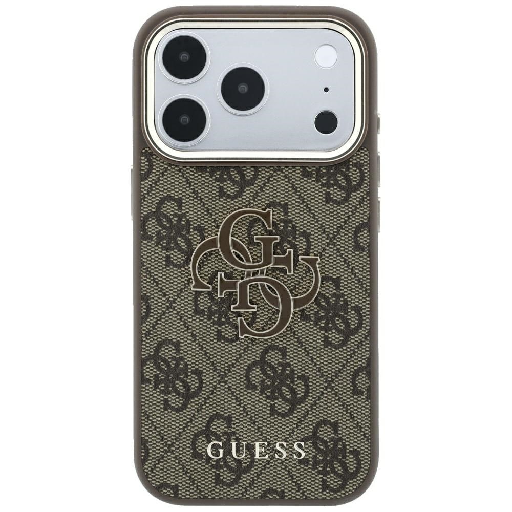 Guess 4G & Big Resin -logokotelo iPhone 17 Pro Max / 18 Pro Max -ruskea