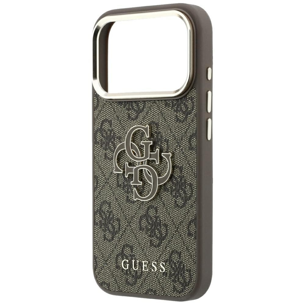 Guess 4G & Big Resin -logokotelo iPhone 17 Pro Max / 18 Pro Max -ruskea