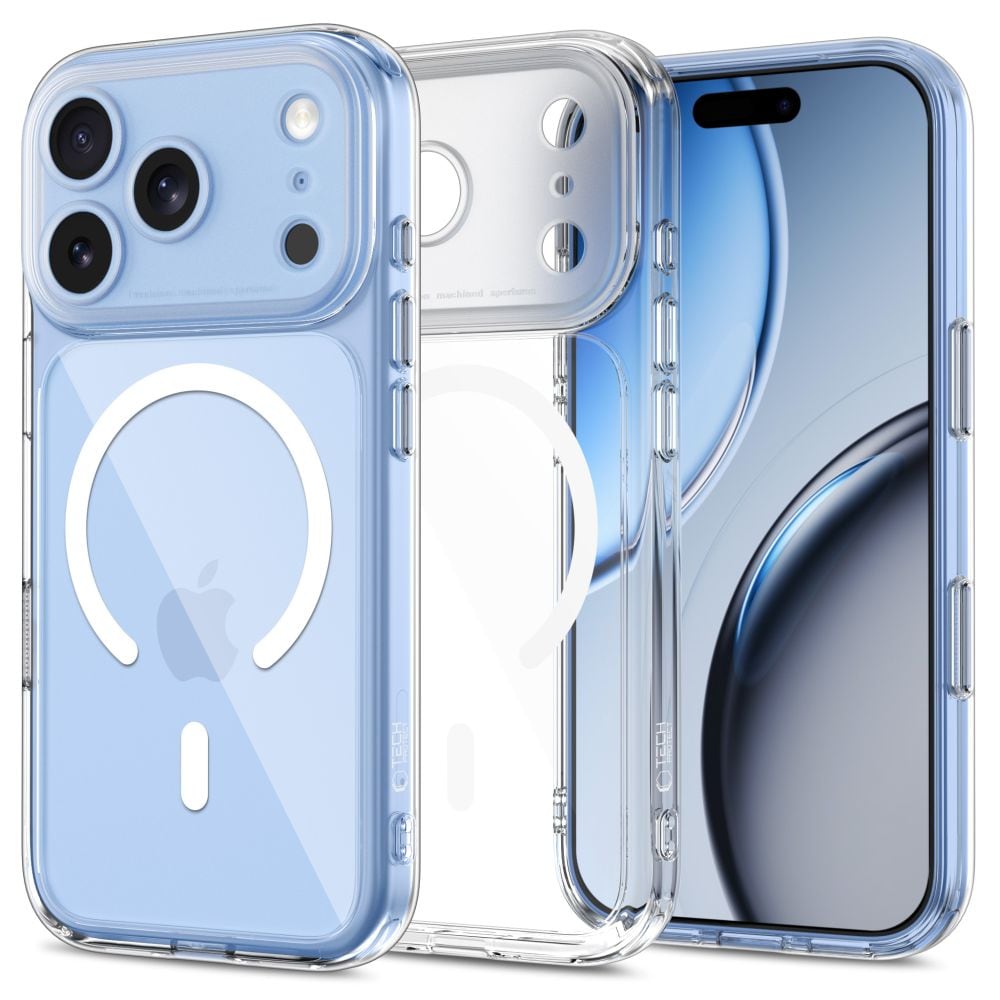 Tech-Protect MagPeak MagSafe CC -suojakotelo iPhone 18 Pro / 17 Pro:lle – kirkas