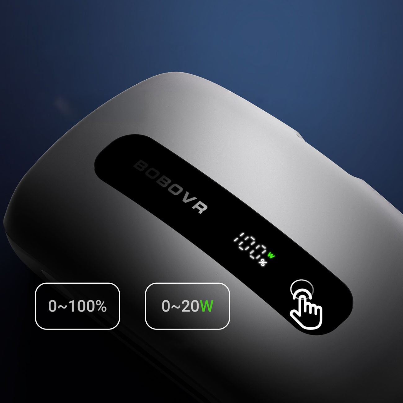 BoboVR BM60-1 6500 mAh -akku BoboVR M3 Pro+ ja BoboVR M3 -malleille, latausasemalla – valkoinen