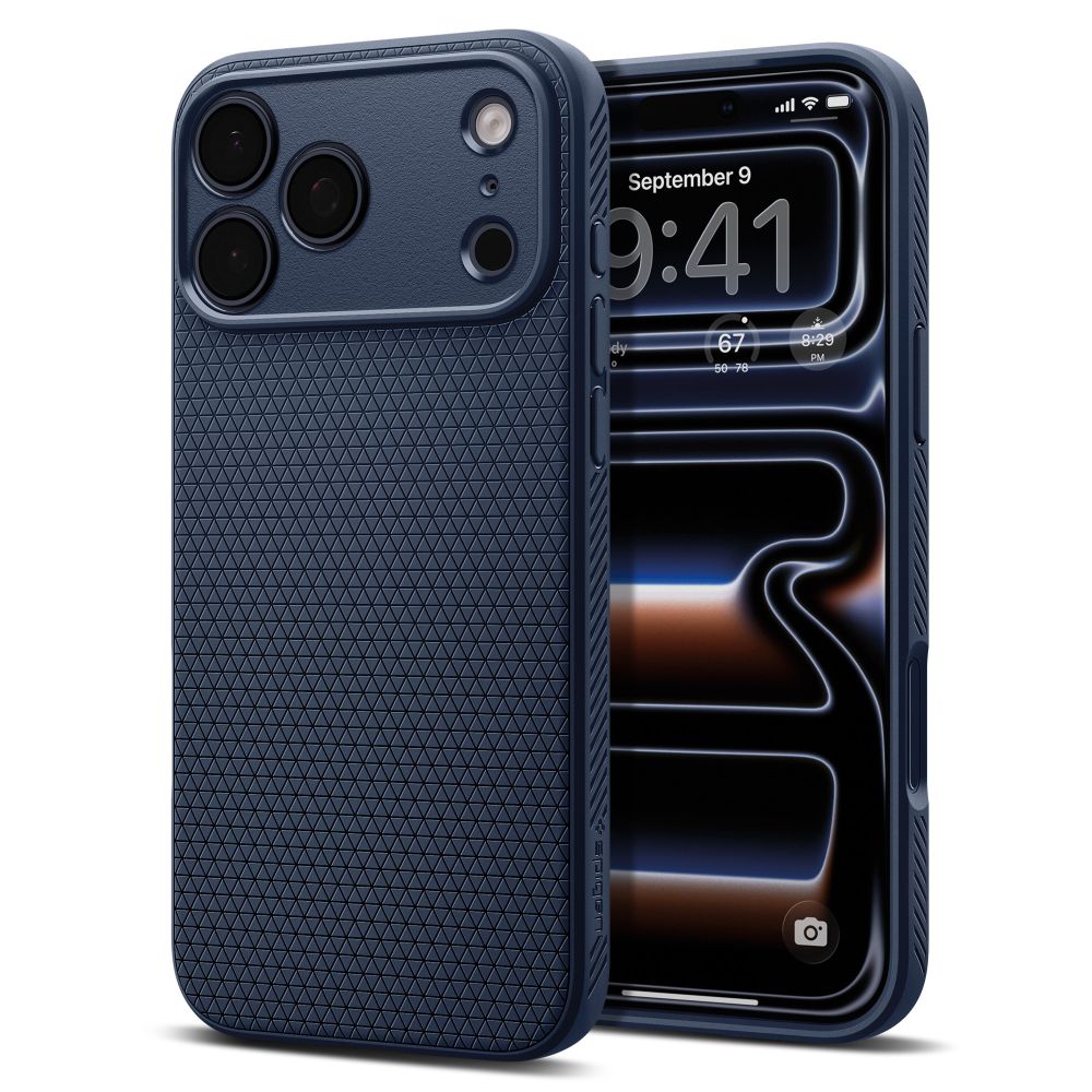 Spigen Liquid Air -suojakotelo iPhone 18 Pro Maxille / 17 Pro Maxille – tummansininen