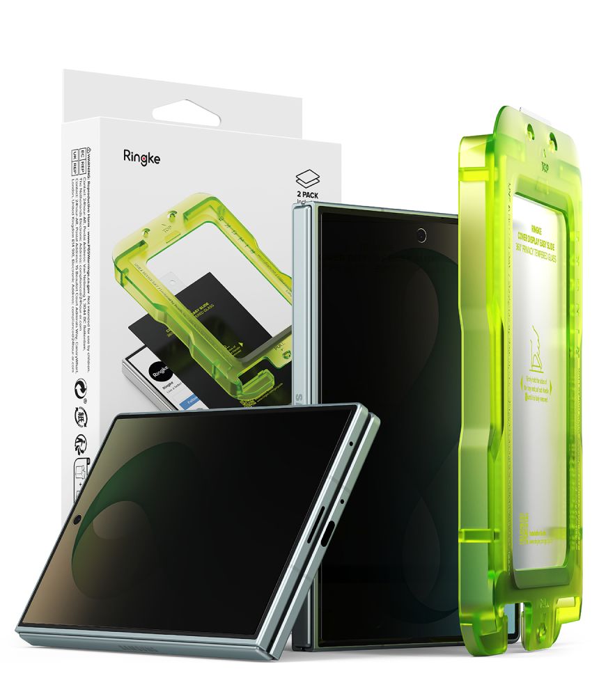 Ringke Easy Slide Privacy 360 -pakkaus (2 kpl), karkaistu lasi, Samsung Galaxy Z Fold 8:lle
