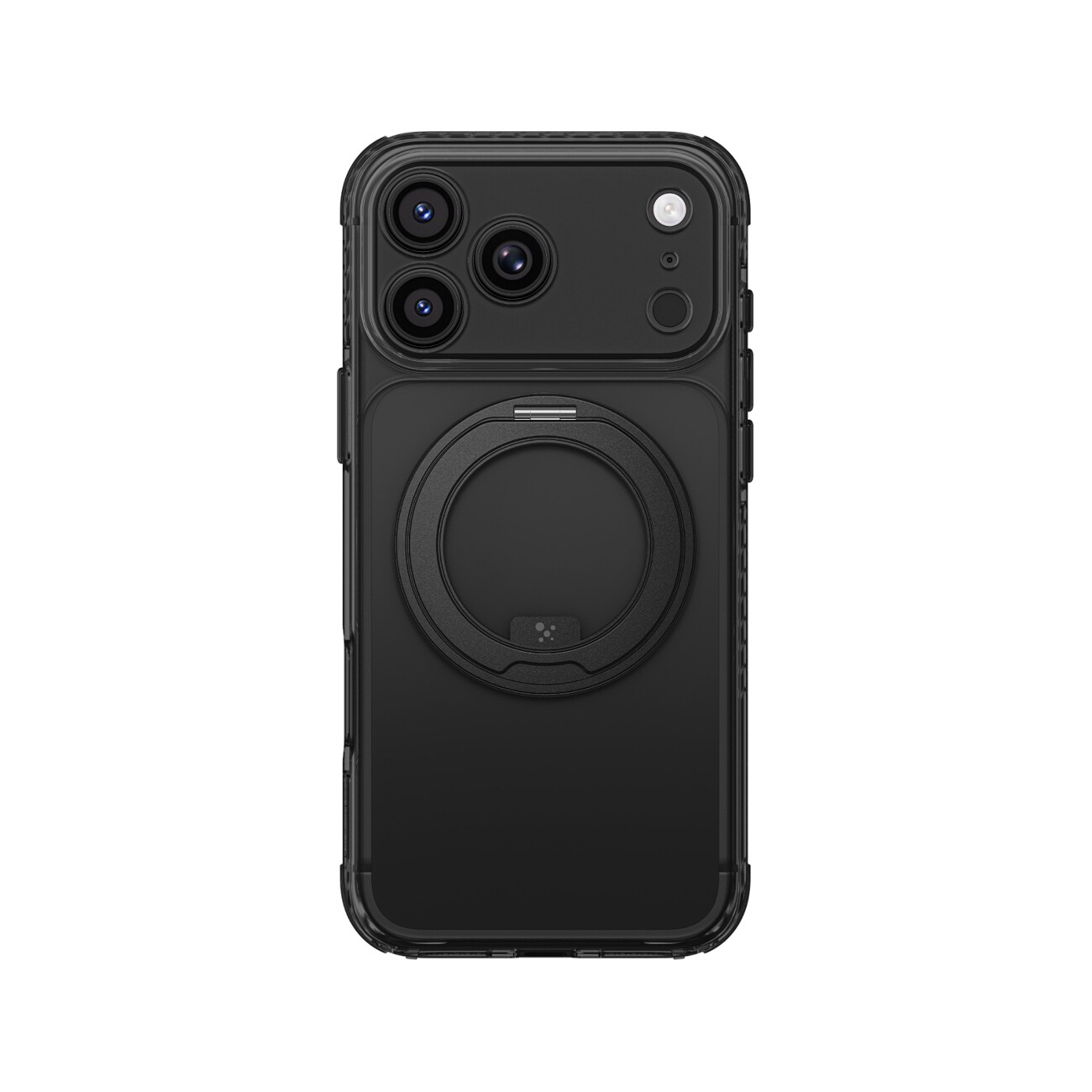 AmazingThing Titan Pro Spin -linssikotelo iPhone 18 Pro Maxille, pyörivä rengas, MagSafe – musta