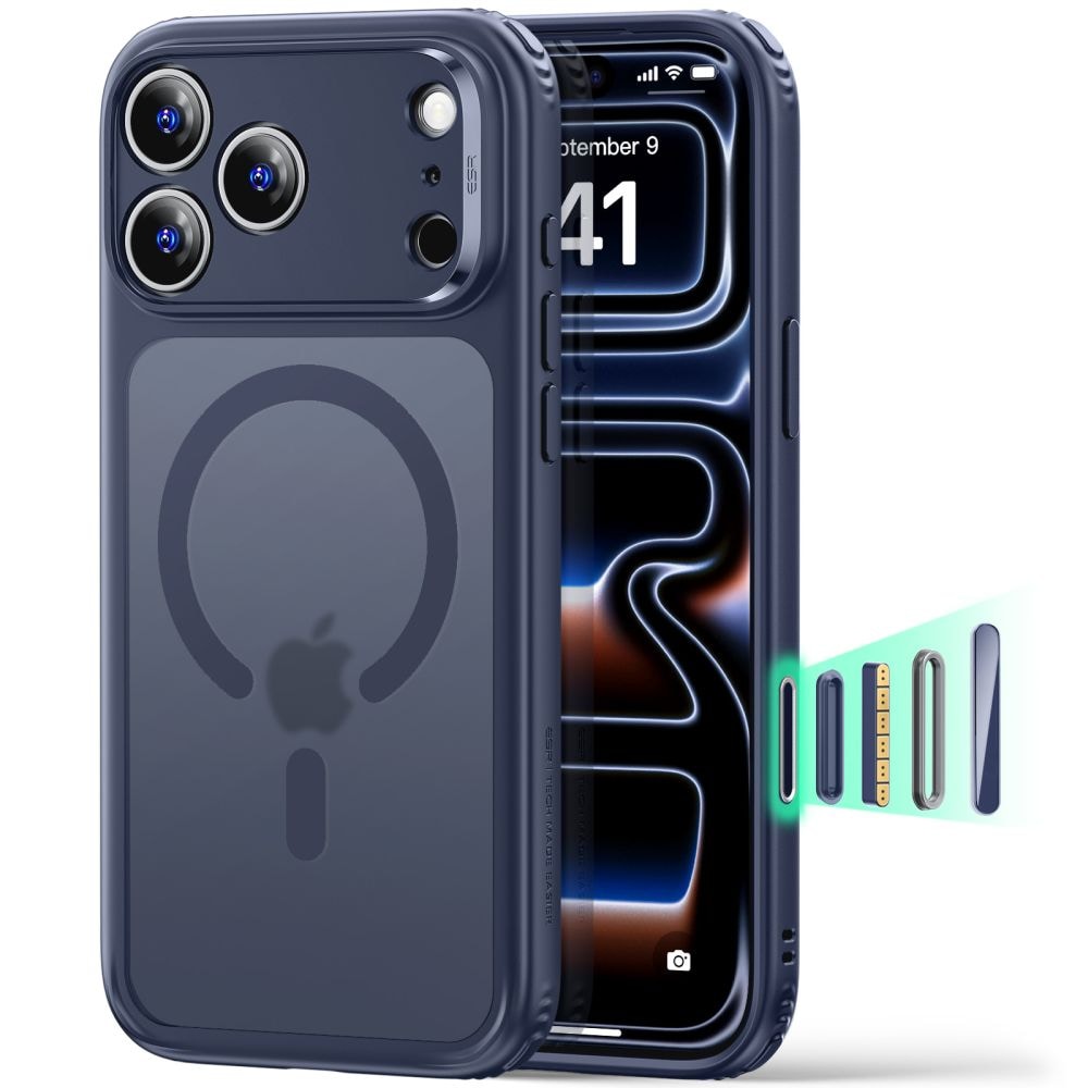ESR Classic Hybrid MagSafe -kotelo iPhone 18 Pro Maxille / 17 Pro Maxille – himmeä sininen