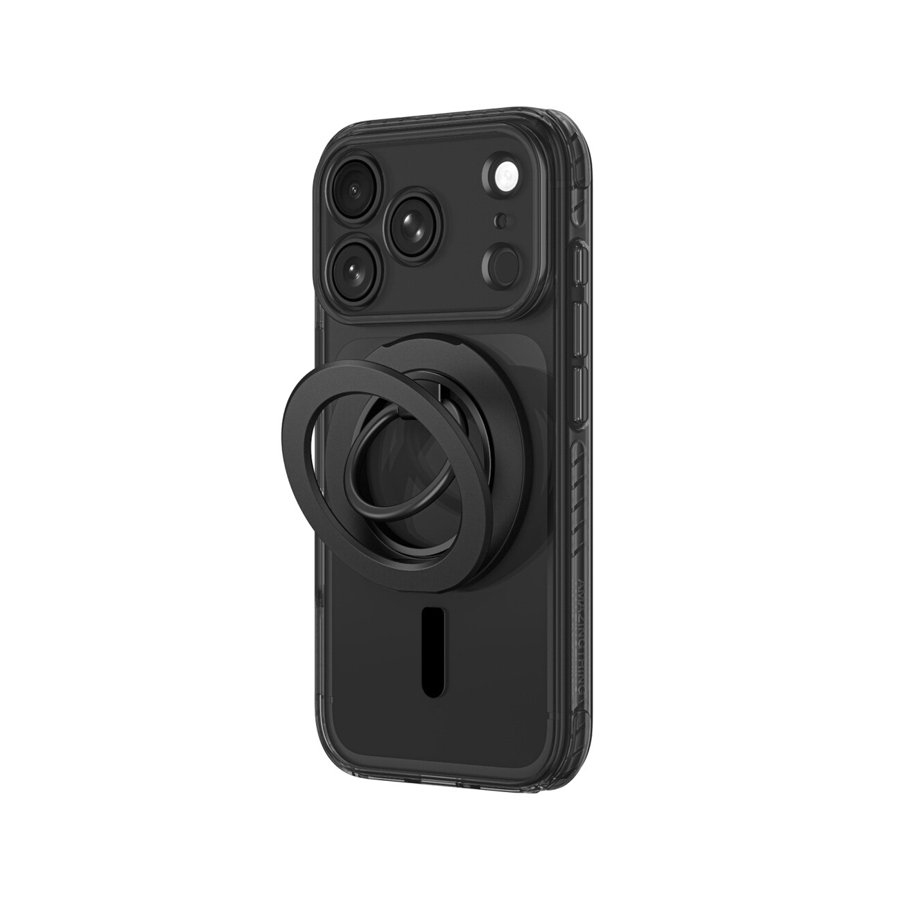 AmazingThing Titan Pro -objektiivirenkaan sarja ja kotelo iPhone 18 Pro Maxille, MagSafe – musta