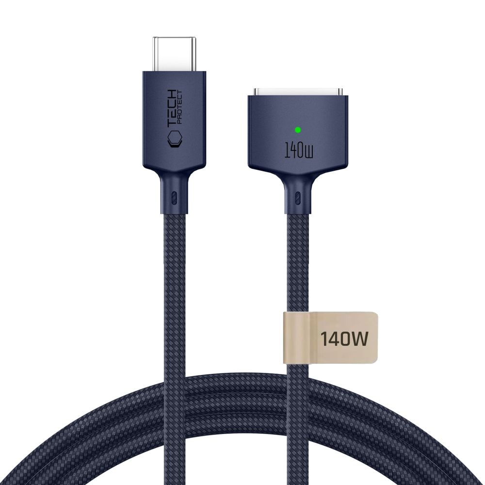 Tech-Protect MMC01 Ultraboost USB-C / MagSafe 3 140 W 300 cm:n kaapeli MacBookille – tummansininen