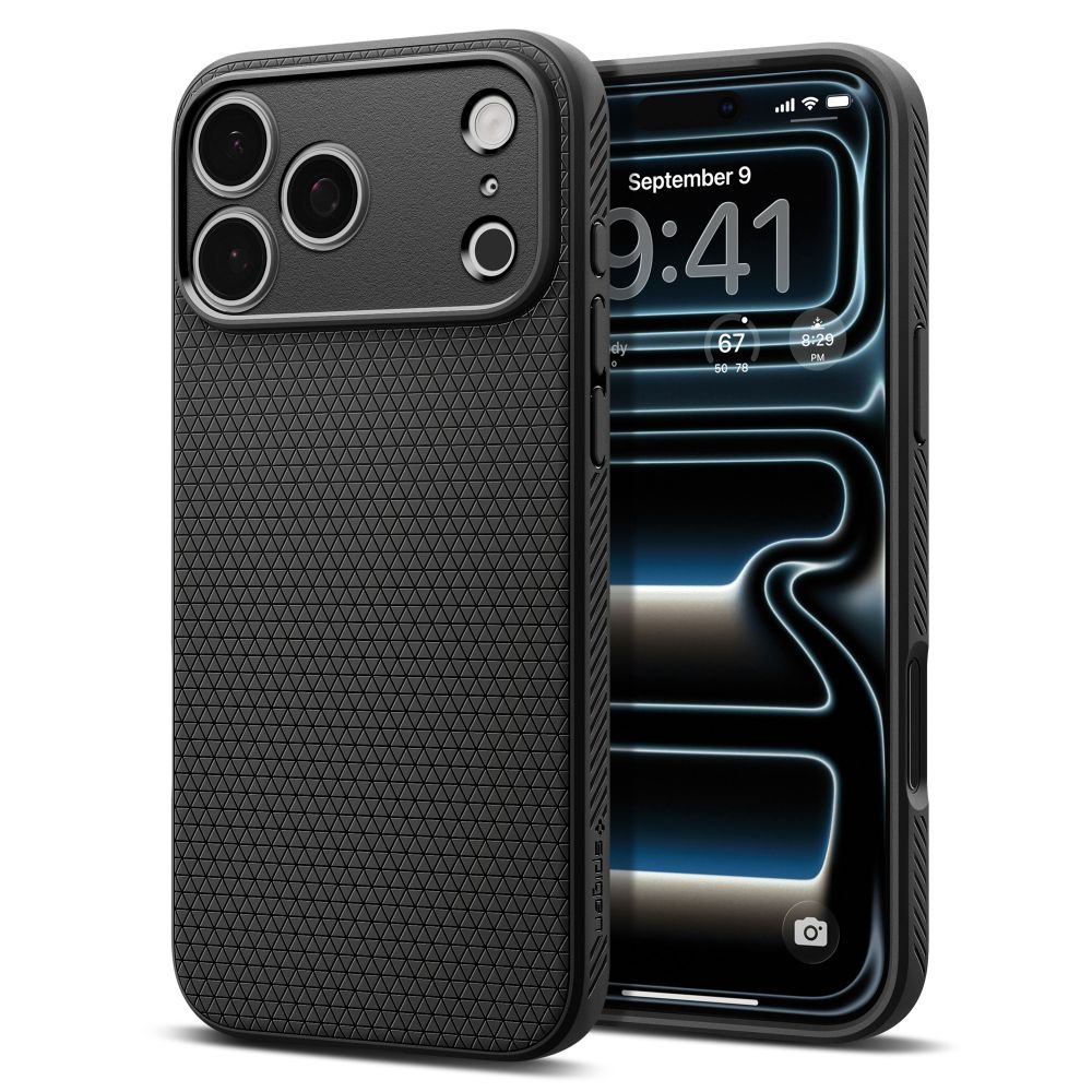 Spigen Liquid Air -suojakotelo iPhone 18 Pro Max / 17 Pro Max - mattamusta