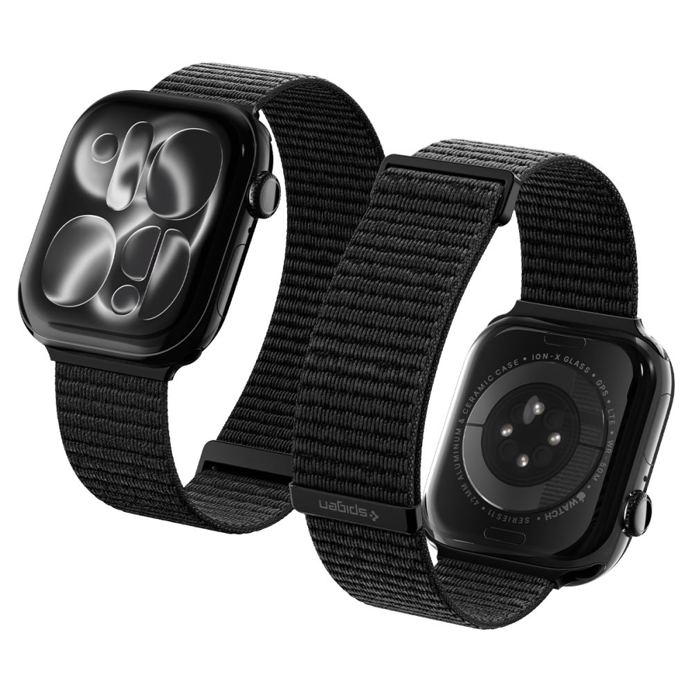 Spigen WBF01 -ranneke Apple Watch 44 / 45 / 46 / 49 mm - musta