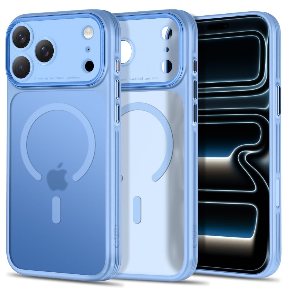 Tech-Protect MagPrime MagSafe CC -suojakotelo iPhone 18/17 Pro Max – vaaleansininen, matta