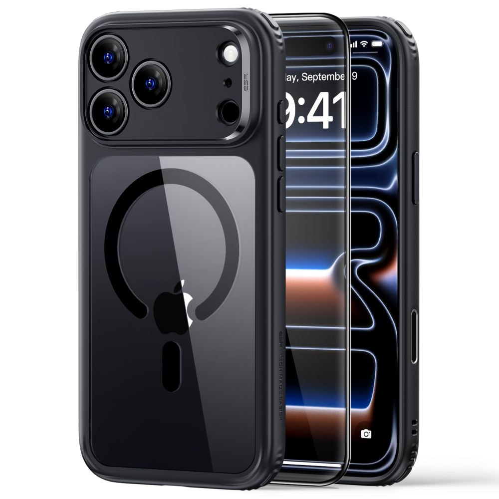 ESR Classic Hybrid MagSafe -suojakotelo iPhone 18 Pro / 17 Pro - Kirkas musta