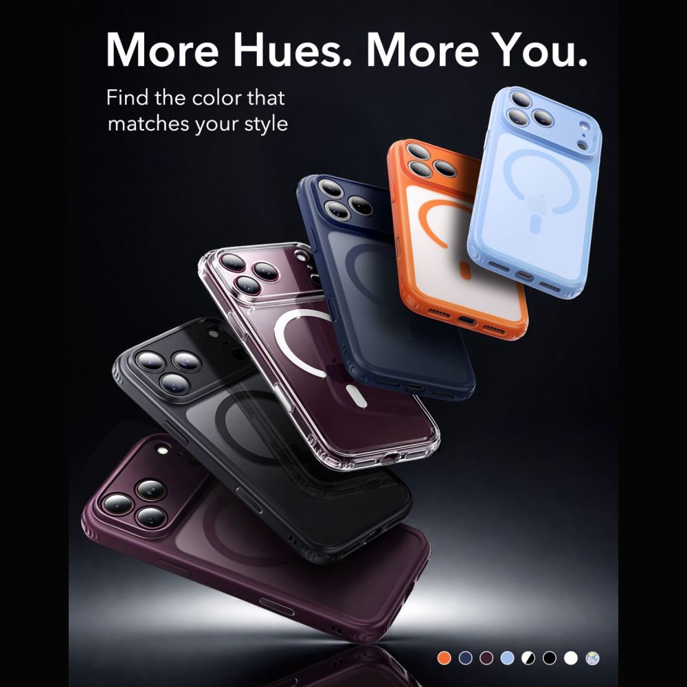 ESR Classic Hybrid MagSafe -suojakotelo iPhone 18 Pro / 17 Pro - Kirkas musta