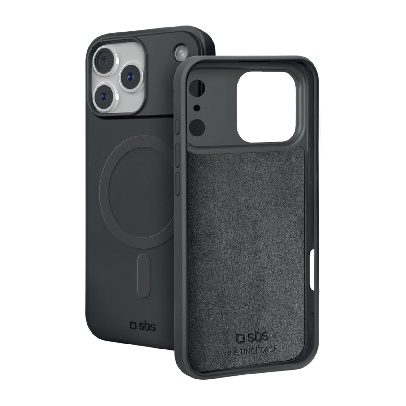SBS Instinct Mag -kotelo iPhone 18 Pro / 17 Pro, MagSafe-yhteensopiva – musta