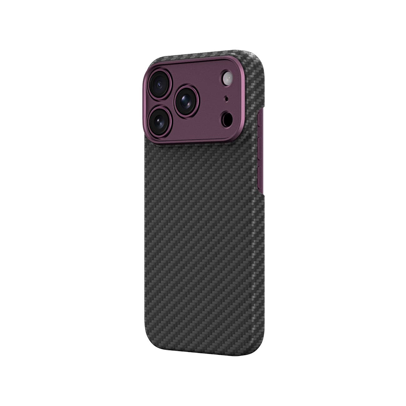 AmazingThing Titan Max linssikotelo iPhone 18 Pro: aramidikuitu, kameransuoja, MagSafe – violetti