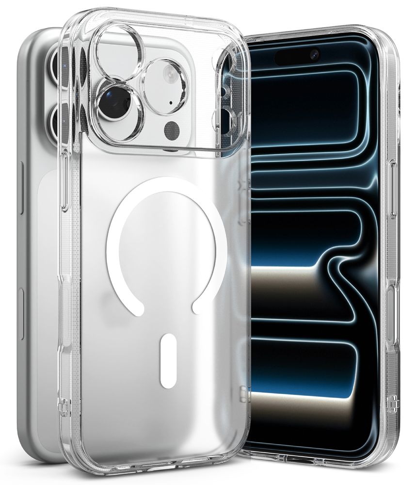 Ringke Fusion -magneettinen MagSafe-suojakotelo iPhone 18 Pro / 17 Pro - läpinäkyvä, mattapintainen