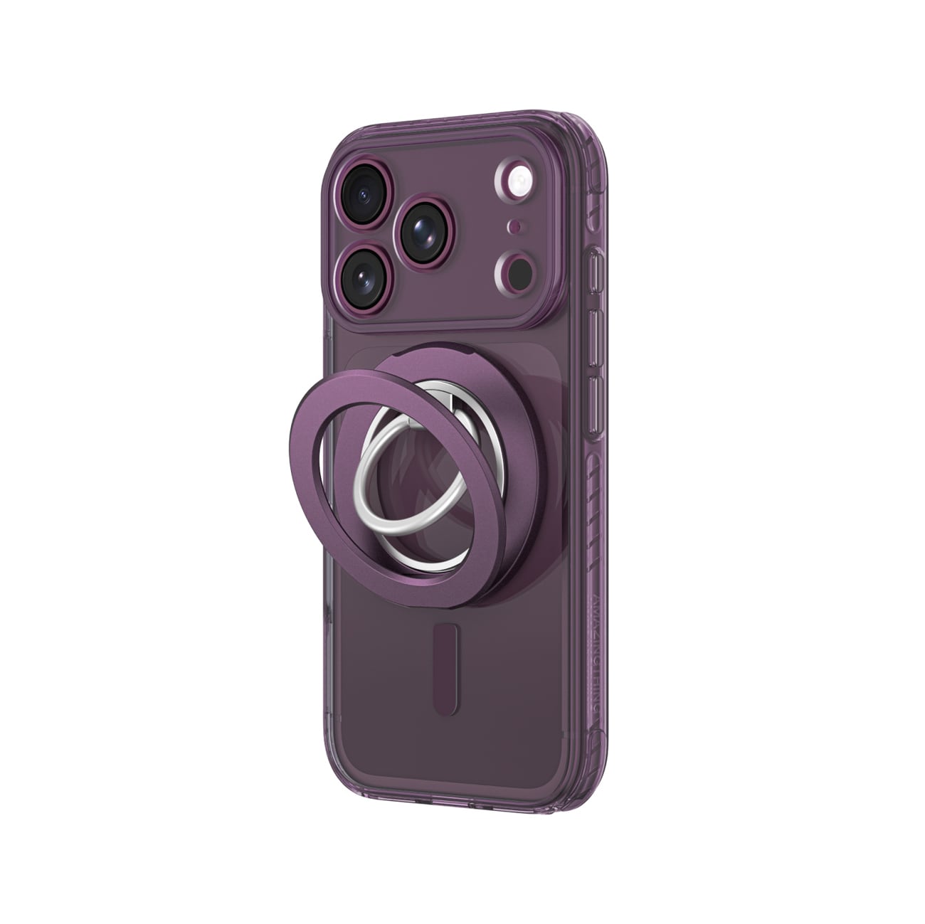 AmazingThing Titan Pro -objektiivirenkaiden sarjan kotelo iPhone 18 Pro:lle, MagSafe, violetti