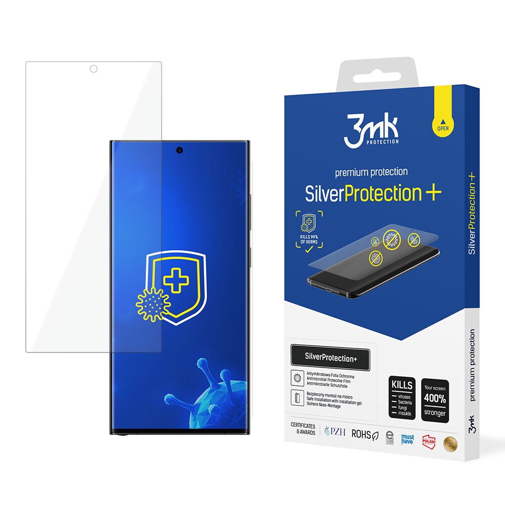 3mk SilverProtection+ -suojakalvo Samsung Galaxy S24 Ultra -puhelimelle