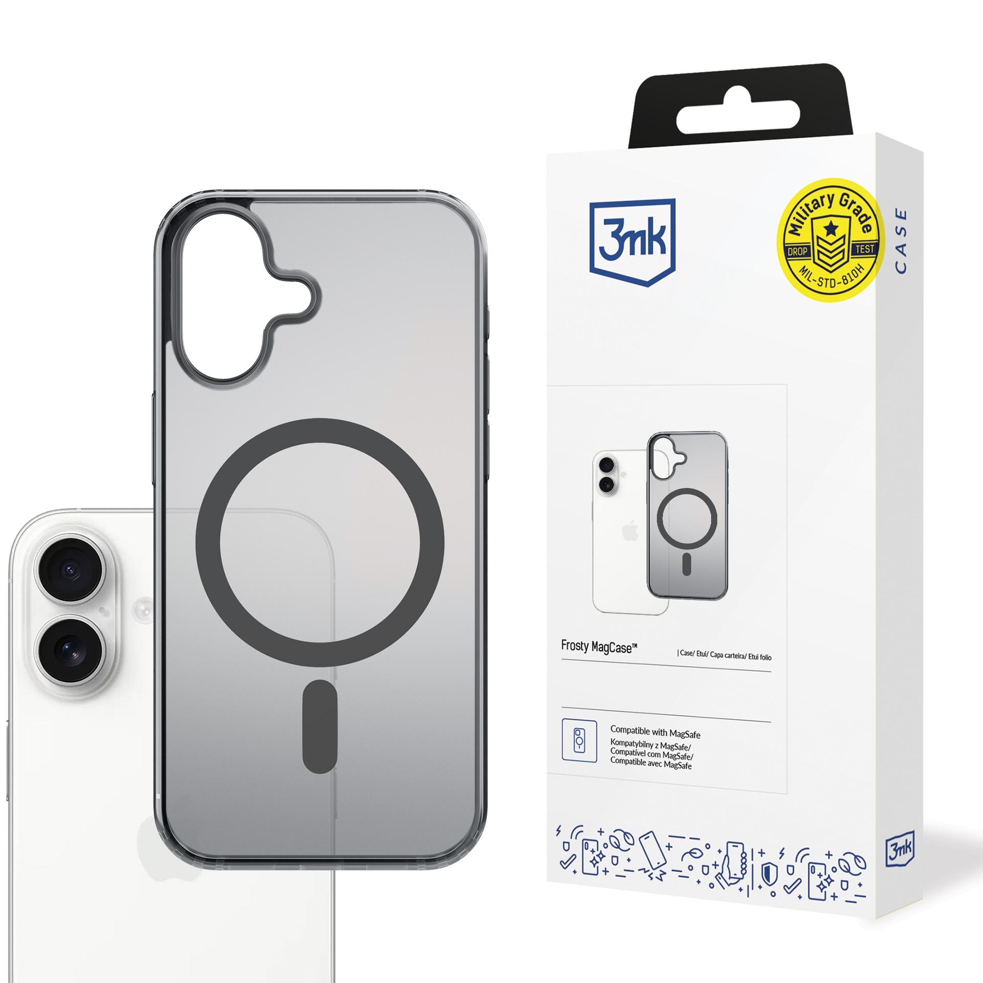 3mk Frosty MagCase iPhone 17:lle – musta