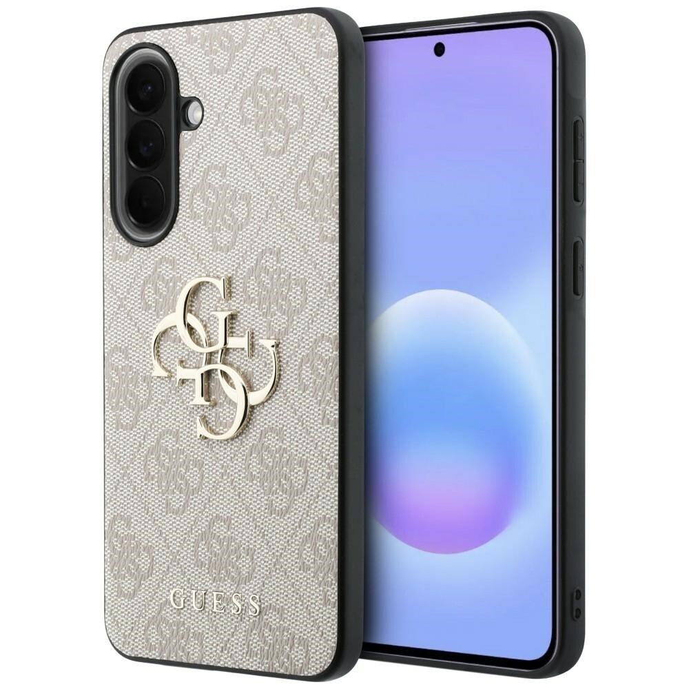 Guess Leather 4G -metallilogokotelo Samsung Galaxy A57 5G:lle – vaaleanpunainen
