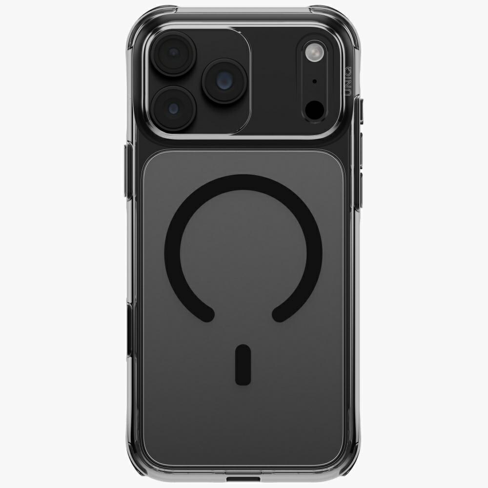 Uniq LifePro Xtreme Magclick -latauskotelo iPhone 18 Pro Max / 17 Pro Max - läpinäkyvä musta