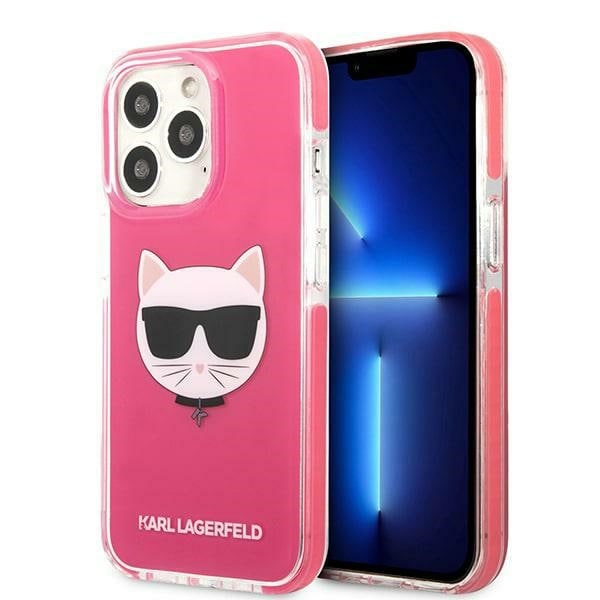 Karl Lagerfeld Choupette -suojakotelo iPhone 13 Pro Maxille – fuksia