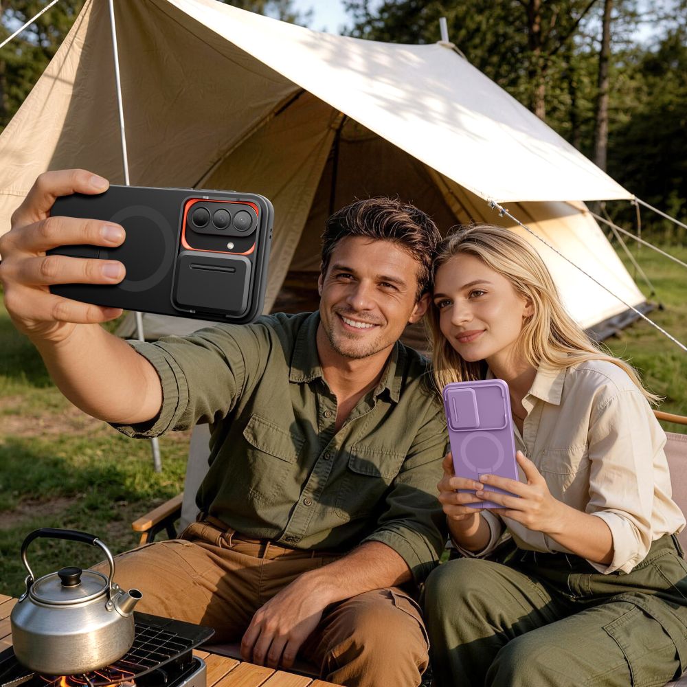 Tech-Protect Kevlar Aura MagSafe -suojakotelo Samsung Galaxy A57:lle – violetti