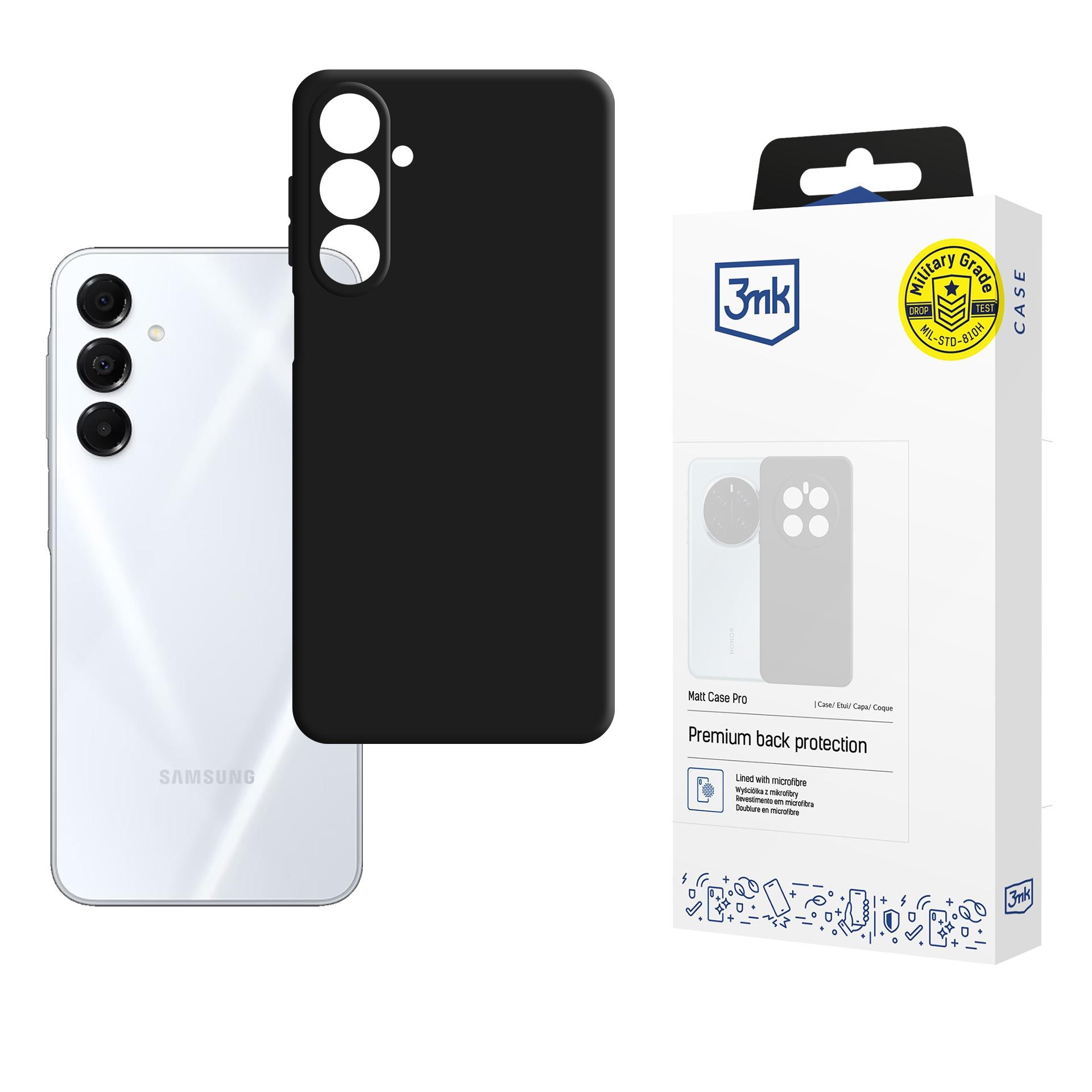 3mk Matt Case Pro -suojakotelo Samsung Galaxy A17 5G:lle – mattamusta
