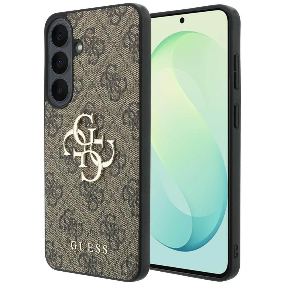 Guess Leather 4G -metallilogokotelo Samsung Galaxy S26 FE:lle – ruskea