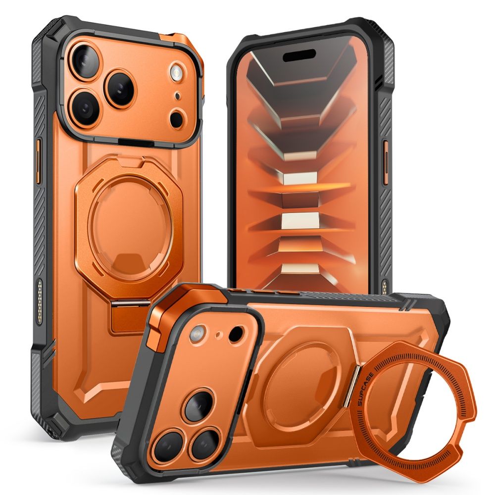 Supcase UB Grip Mag MagSafe -suojakotelo iPhone 18 Pro / 17 Pro - Oranssi