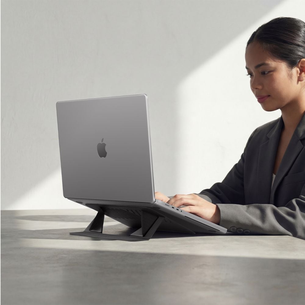 Spigen SlimFold LD201-S6 -kannettavan tietokoneen teline – harmaa