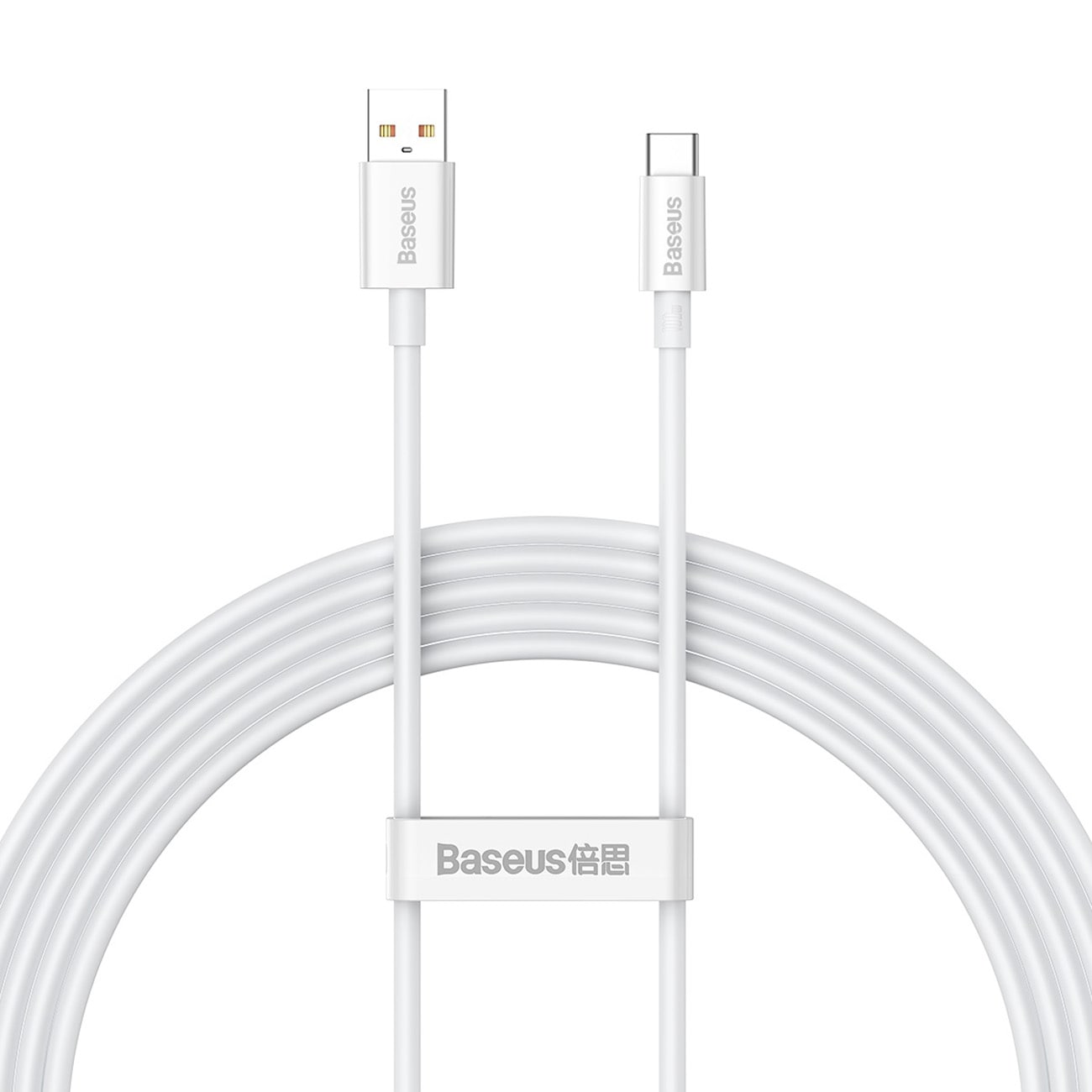 Baseus Superior Series USB-A – USB-C 100 W -kaapeli, 1 m – valkoinen