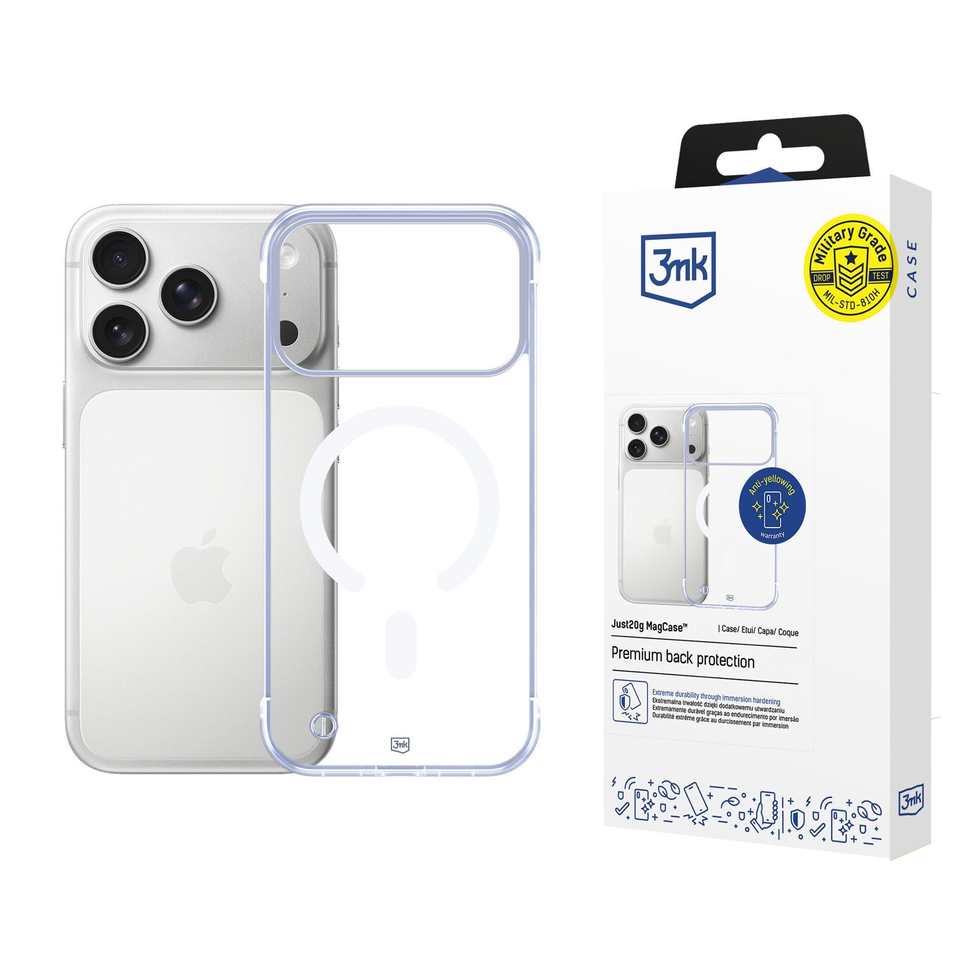 3mk Just20g MagCase iPhone 17 Pro Maxille – läpinäkyvä