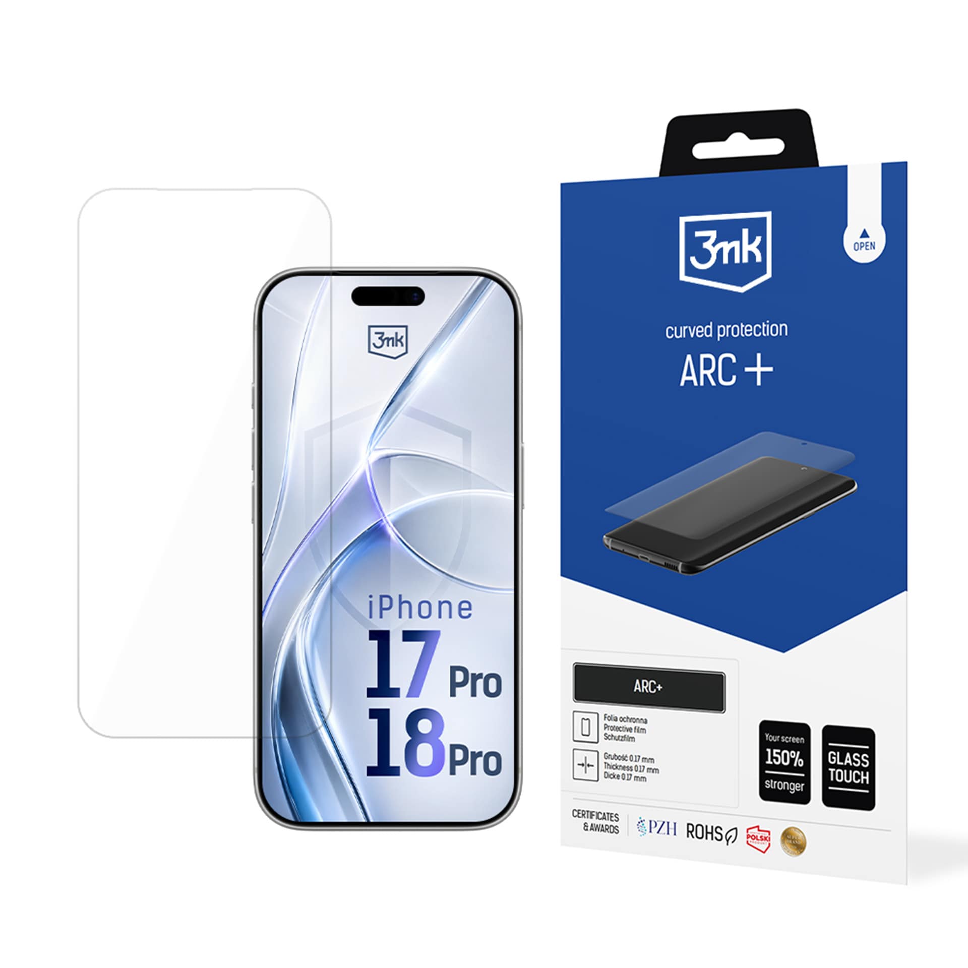 3mk ARC+ -suojakalvo Apple iPhone 17 Pro -puhelimelle