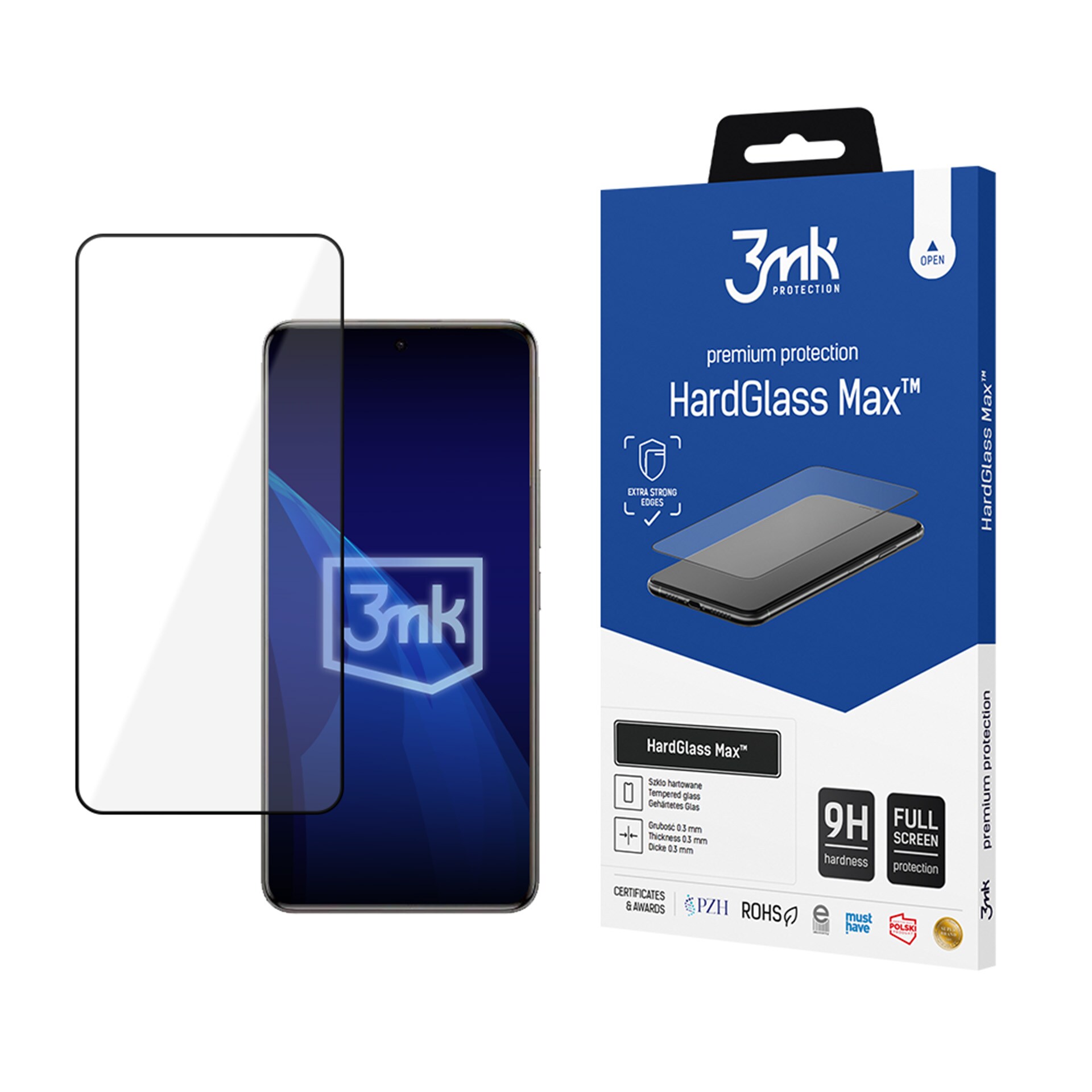 3mk HardGlass -karkaistu lasi, musta, Xiaomi Redmi Note 15 Pro 4G:lle