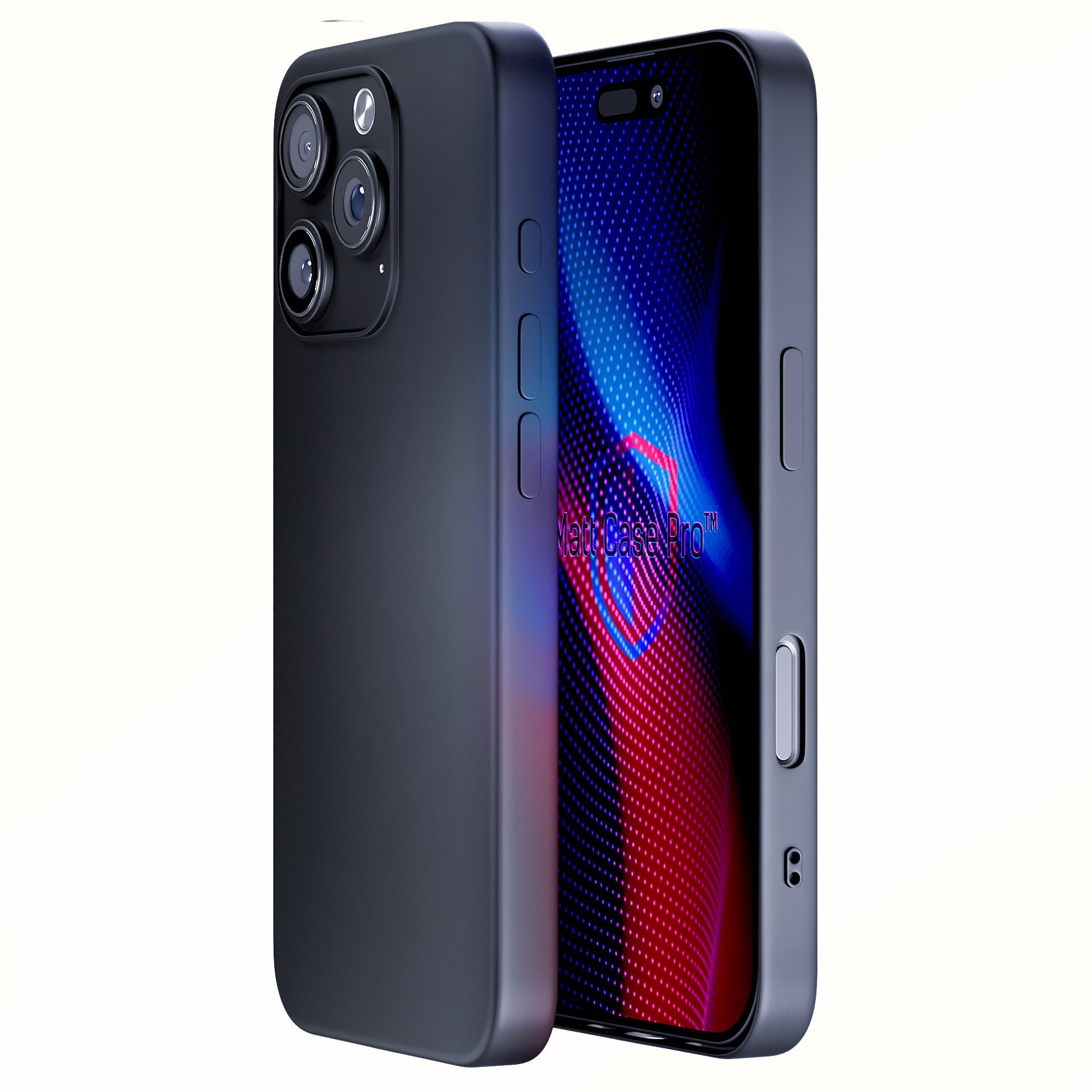 3mk Matt Case Pro -suojakotelo Apple iPhone 16 Pro:lle – mattamusta