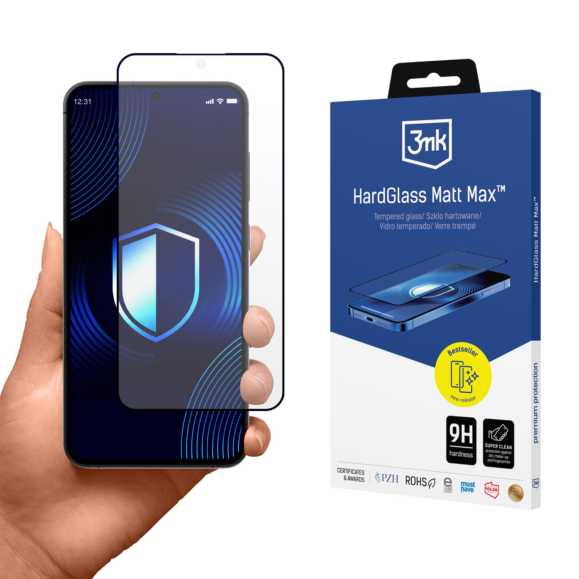 3mk HardGlass Matt Max -karkaistu lasi Samsung Galaxy S25:lle