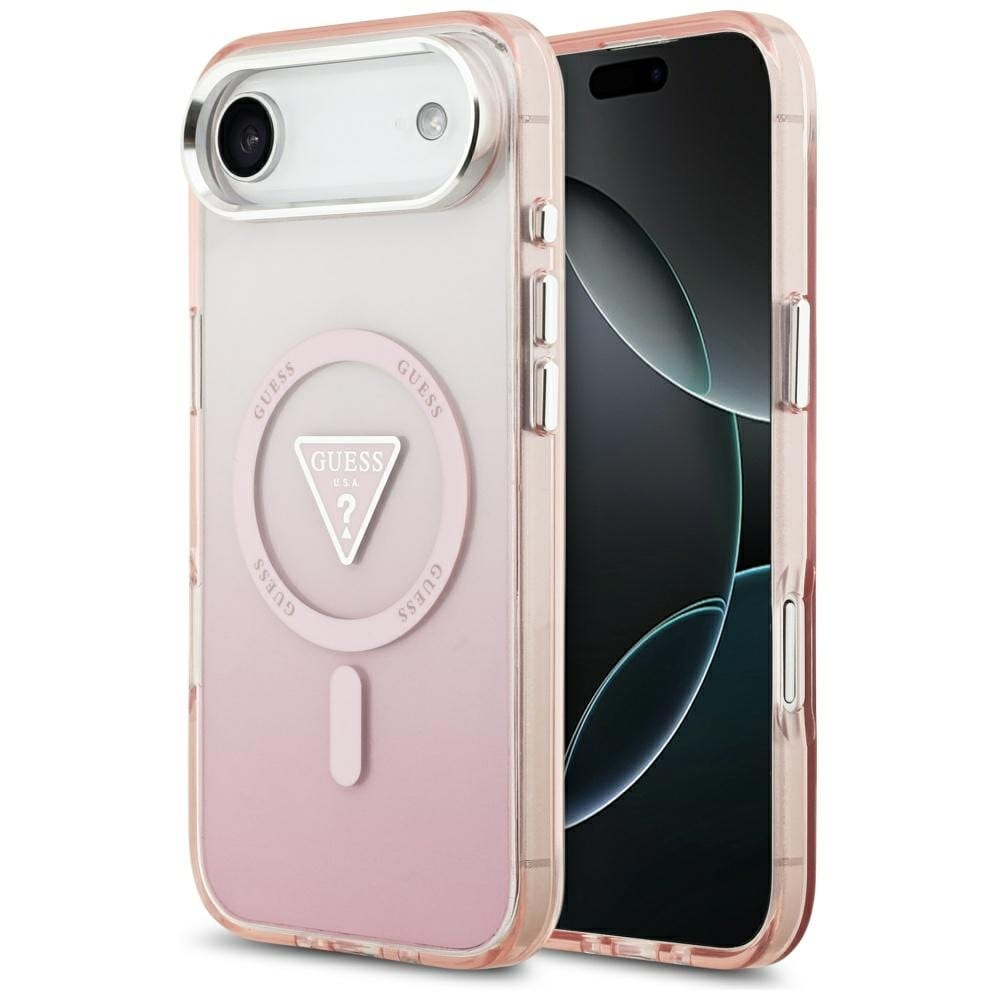 Guess IML -gradienttikolmio-logo MagSafe iPhone Air -kotelo – vaaleanpunainen