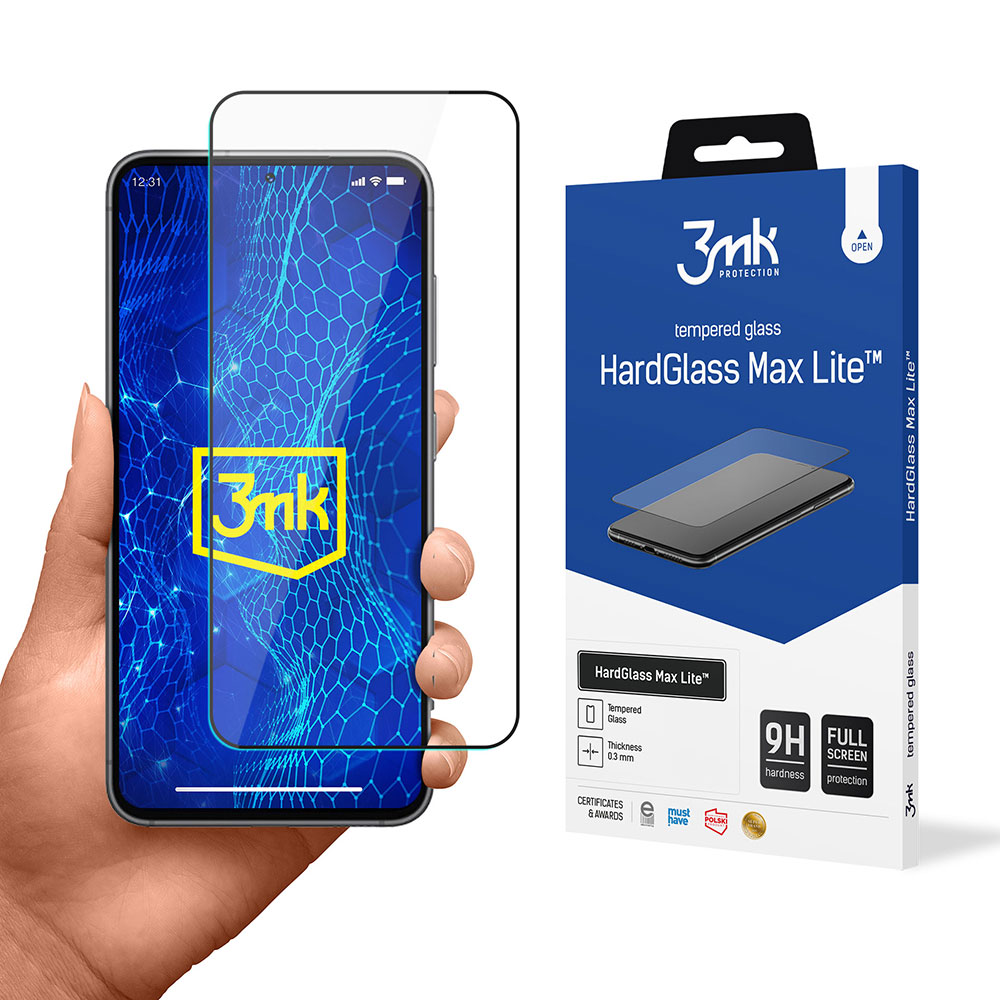 9H 3mk HardGlass Max Lite™ -lasisuoja Samsung Galaxy S24+:lle