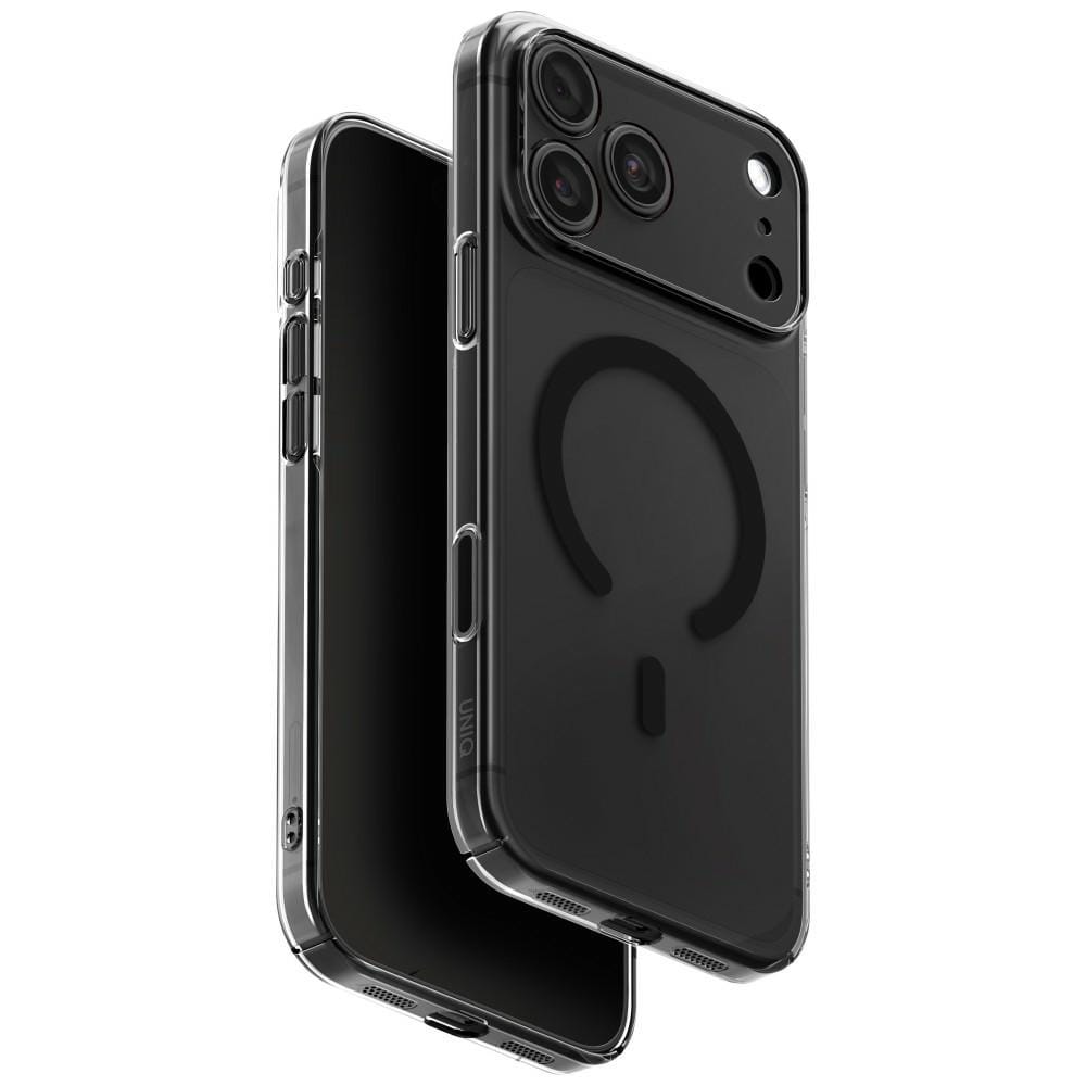 Uniq Airsuit Magclick -latauskotelo iPhone 18 Pro Maxille / 17 Pro Maxille – musta